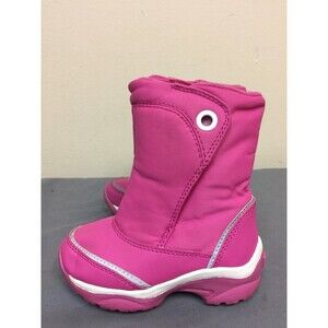 Lands' End girls pink snow boots size US 7 M